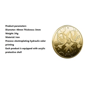Moneda confesional amor pájaro en forma de corazón conmemorativa oro plata monedas regalo del Día de San Valentín romántico suerte San Valentín moneda - Product Image 6