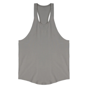 Vente en gros, débardeur de sport décontracté sans manches pour homme, logo personnalisé, polyester et coton, uni, respirant, séchage rapide - Product Image 1