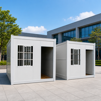 Maison conteneur pliable en acier, installation rapide, bureau temporaire mobile, villa, bar extérieur