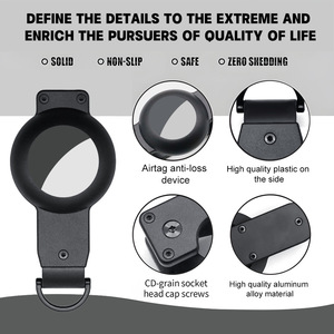 سلسلة مفاتيح معدنية من السبائك مع مساحة لتخزين جهاز تتبع Air Tag، مشبك لتخزين 2-6 مفاتيح، يمنع فقدان المفاتيح، سلسلة مفاتيح مع تتبع <span class=keywords><strong>GPS</strong></span> - Product Image 5