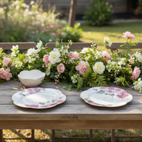 Service de table en porcelaine fine 24 pièces pour 6 personnes, design moderne, cadeaux d'affaires