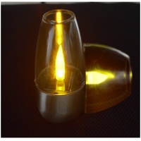 Lampe solaire d'étape d'énergie de Warmwhite d'ampoule de bougie d'acier inoxydable