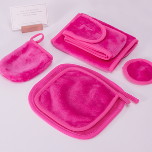 Lot de 6 lingettes nettoyantes pour le visage avec logo personnalisé, serviettes démaquillantes en microfibre ultra douces, chiffons nettoyants pour le visage, ensembles de bandeaux et gants de spa - Product Image 6