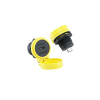 Connecteur de montage sur panneau extérieur étanche IP67 Type-C 2.0 Micro USB 2.0 3.0, câble d'extension circulaire mâle-femelle