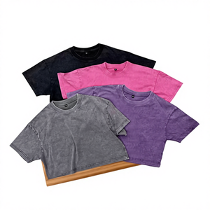 เสื้อยืดคอกลมแขนสั้นทรงหลวมสไตล์สปอร์ตพิมพ์ลายโลโก้ Custom Logo2025 Summer สำหรับแบรนด์ใหม่ Crop Top Spice Girls - Product Image 1