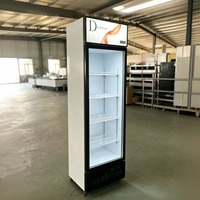 Vitrine Réfrigérée Verticale à Porte Unique Économe en Énergie et Durable, à Refroidissement Direct pour Usage Commercial en Supermarchés