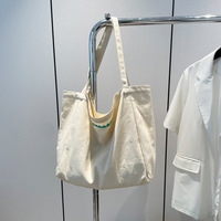 Sac fourre-tout en toile personnalisé, durable, de style simple, grande capacité, recyclable, multifonctionnel, DLBZ, pour les étudiants du campus, usage quotidien