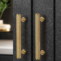 Offre Spéciale poignée d'armoire en laiton satiné moletage réglable accessoires de meubles durables écologiques bouton de traction armoire cuisine