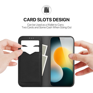 เคสหนังแบบกระเป๋าใส่บัตร ป้องกันรอยขีดข่วน เหมาะสำหรับ iPhone 17 Pro  แบบฝาพับแม่เหล็ก ปิดได้รอบด้าน - Product Image 1