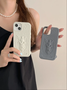 Color sólido 3D Lady <span class=keywords><strong>Liberty</strong></span> Creative Drop Proof Soft Fundas para teléfonos móviles para iPhone 11 12 13 14 15 Promax - Product Image 6