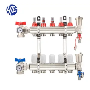 Water Distribution Underfloor Pipe 12 Loops Floor Heating Manifold Pex Pipe