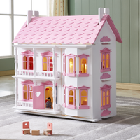Maison de poupée en bois maison de jouets éducatifs pour enfants avec accessoires meubles pour tout-petits et décoration intérieure