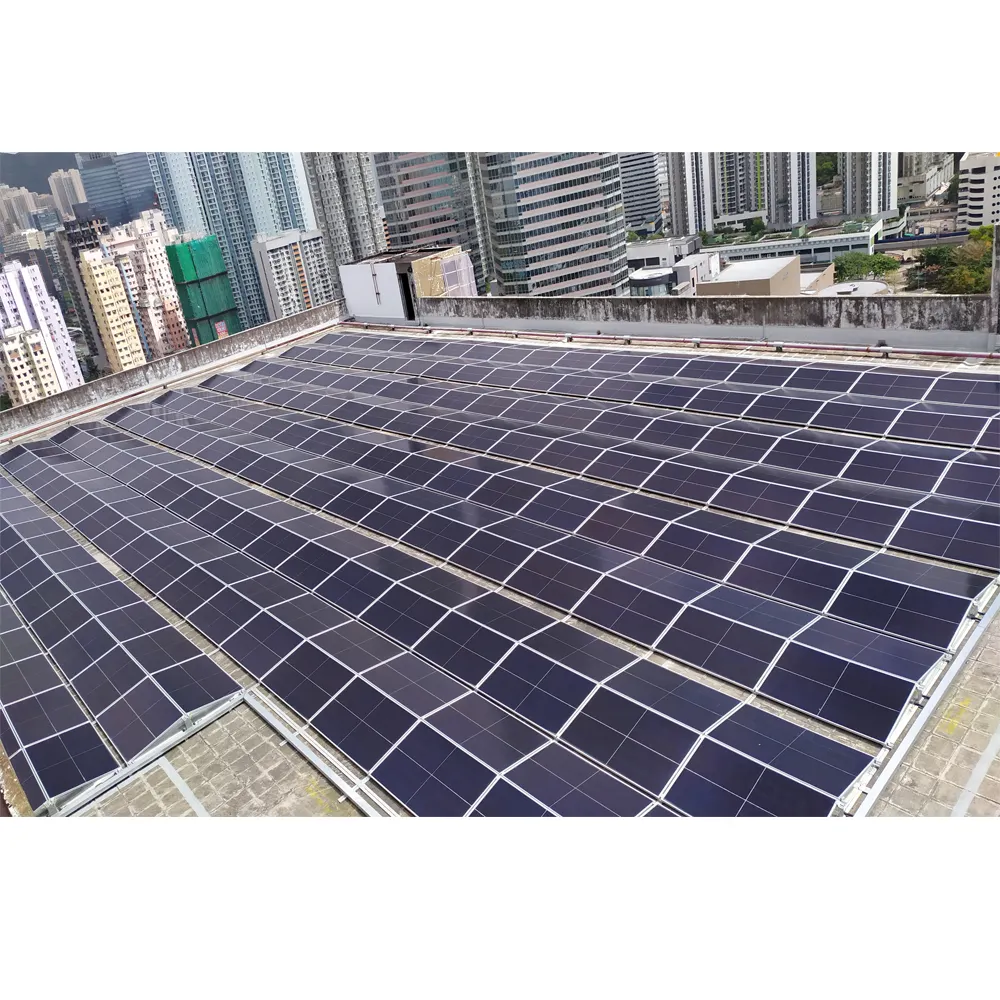 Doğu batı GÜNEŞ PANELI düz çatı montaj sistemi güneş PV montaj alüminyum güneş yapısı