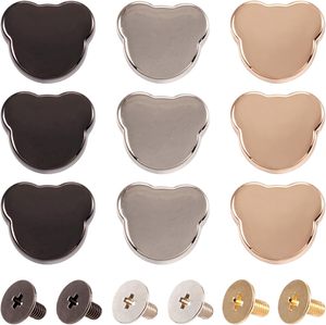 Magibeads Sets Bear Leather Rivets Kit Cute Alloy <b>Purse</b> Screws Back Buttons Decorative Rivets Tightener Metal Buckle Studs For C - Product Image 1