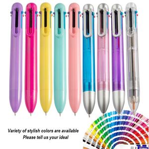 Cheap Custom 6 <b>Colors</b> in 1 Multicolor Ballpoint <b>Pen</b> With Logo Promotional Student Gifts Office School Writing Supplies - Product Image 2