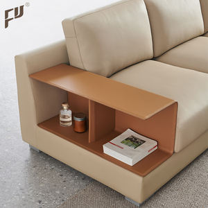 Pemasok Tiongkok Penjualan Terbaik Sofa Bagian Nyaman 1 + 4 Ruang Tamu Set Sofa Kulit Putih Furnitur Modern - Product Image 2
