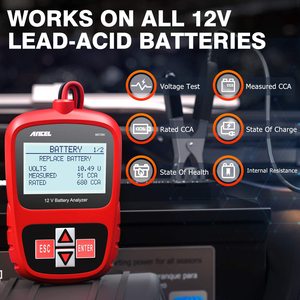 Outils de test de batterie automobile ANCEL BST200, multilingue, normes CCA BCI CA <span class=keywords><strong>MCA</strong></span>, autres outils pour véhicules, testeur de batterie de voiture - Product Image 4