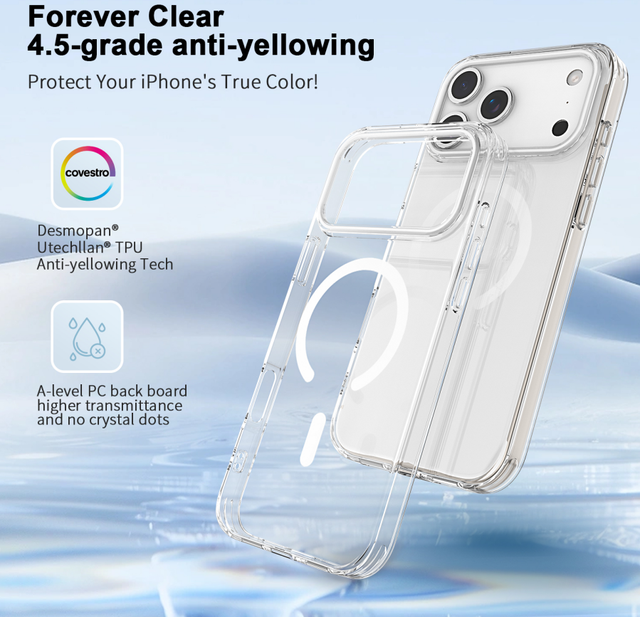 For iphone Series Anti Yellowing High Quality  Business Transparent case Magnetic Shockproof TPU+PC Case