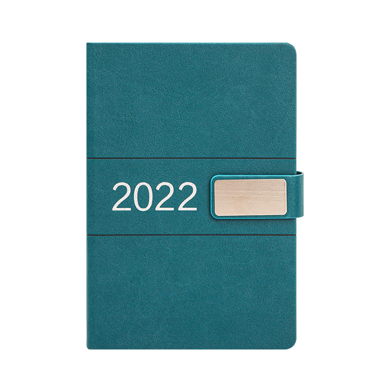 2022 Calendar Journal Diary Custom Pu Leather A5 Hardcover Daily Weekly Monthly Planner Notebook With Magnetic Lock