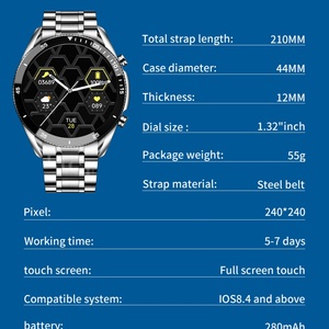 LIGE Luxury Steel Strip Mature Men Smartwatch Sport Fitness <b>Watch</b> Tracker Heart Monitor Waterproof Smart <b>Watch</b> Bluetooth Call - Product Image 2