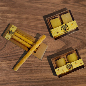 Cire d'abeille jaune Changming de haute qualité, modèle nid d'abeille carré, semi-fabriquée, sans fumée, pour l'église et la maison, vente en gros sur mesure - Product Image 4