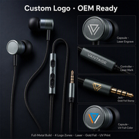 Écouteurs filaires métalliques REMAX RM-02, écouteurs intra-auriculaires, prise jack 3,5 mm, son 3D, écouteurs filaires USB C avec microphone pour téléphone et ordinateur