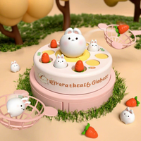 Carrousel Électrique Musical Éducatif pour Enfants de 3 à 6 Ans, Jeu de Société Interactif Portable en Plastique pour 1 à 2 Joueurs, Certifié CE