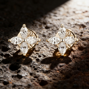 Pendientes de Aro con Diamantes Cultivados en Laboratorio, Chapados en Oro de 14K, 0.80ct, Corte Brillante, Certificados por IGI, de Lujo, para Hombres y Mujeres, Regalo para Bodas y Fiestas, VS - Product Image 2