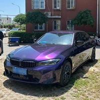Film de protection de carrosserie de voiture à effet brillant, film vinyle pour changement de couleur de voiture, rouleau de 1,52*17M, échantillon gratuit, PET PCV
