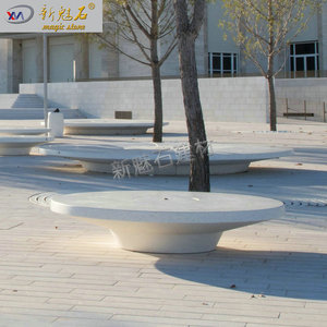 New Magic Stone Grc Terrazzo Bench 3Cm Thick Outdoor <b>Cement</b> Imitation Stone Park Furniture Municipal Landscaping - Product Image 1