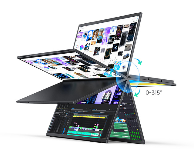 14inch / 15.6inch / 18.5inch Dual-Screen Portable Monitor, Dual-1080p High Definition Foldable Screen, 100%sRGB, 178° Wide