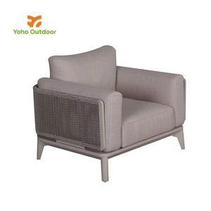 YOHO Factory Direct Alta calidad Juego de muebles de jardín de ratán de 4 piezas Marco de aluminio para exteriores Villas Parques Patios - Product Image 6