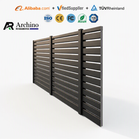 Barrière de sécurité certifiée pour escaliers de balcon, garde-corps moderne à lattes en aluminium résistant à la rouille pour projets de développement immobilier
