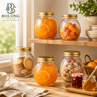 Pot en verre vide personnalisé avec logo, écologique et recyclable, 3 tailles, forme orange, couvercle en bambou, emballage pour bougie