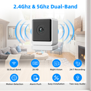 2MP HD Mini Wifi Nhỏ Cửa Sổ Trong Nhà Máy Ảnh Con Người Báo Động Được Xây Dựng Trong Còi Báo Động CCTV Từ Xa Màn Hình Máy Quay Phim Video Nhà Thông Minh Máy Ảnh - Product Image 3