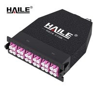 Module adaptateur HAILE MPO - Boîtier MPO-24 cœurs LC/APC MPO vers LC FTTH OM3/OM4 - Boîtier 24 ports type LGX - Module cassette fibre optique MPO/MTP