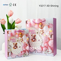 Sacs de shopping en papier matelassé gaufré premium, recyclables, avec poignées, en vrac, en soie métallique, pour charms bébé et décoration, MOQ