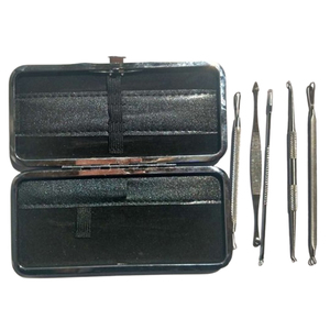 Профессиональный набор для удаления черных точек ODM 5 в 1 из нержавеющей стали: иглы для прыщей и акне, пинцет для белых и черных комедонов, экстрактор для удаления комедонов - Product Image 3