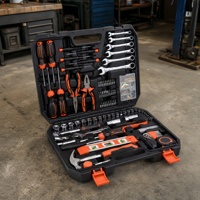 Jeu de douilles et outils universels de 208 pièces dans une boîte de rangement avec compartiments organisateurs pour garage, assemblage et réparations à domicile