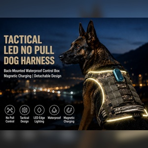 Arnés <span class=keywords><strong>para</strong></span> Perro QCool de Grado Táctico con Correa e Indicador LED, Diseño <span class=keywords><strong>para</strong></span> Todo Clima, Importadores Personalizados, Arnés Impermeable con LED Brillante - Product Image 3