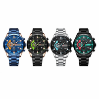 Curren 8402 Nouvelle Montre de Luxe Originale à Quartz pour Homme, en Acier Inoxydable, Étanche, Chronographe, Montre-Bracelet pour Hommes, Caja Relojes Montre