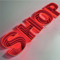 Letrero Luminoso 3D de Acrílico con Iluminación LED Personalizada, Resistente al Agua, para Publicidad Interior, con Logotipo que Cambia de Color, para Barbacoa