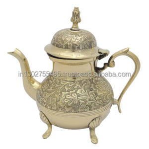 Handcrafted Brass Turkish Arabic Coffee & <b>Tea</b> Pot <b>Set</b> - Product Image 2