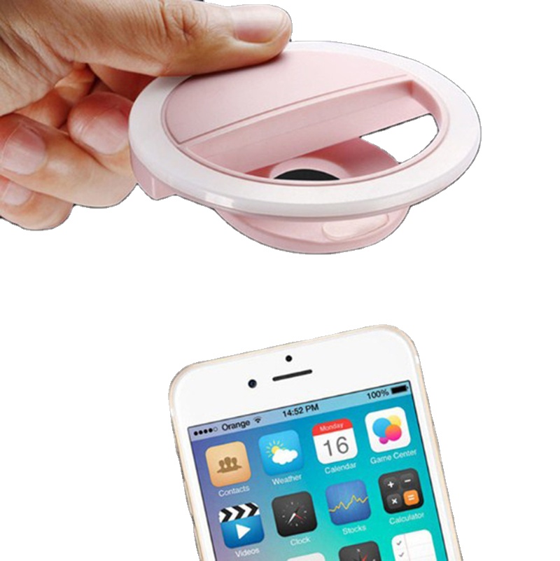 Оптовая продажа, светодиодная Кольцевая вспышка для селфи с зеркалом для макияжа