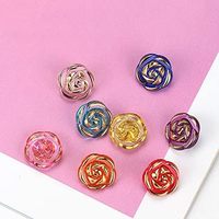 Boutons de couture floraux en acrylique plaqué rose OEM personnalisés à deux trous pour chemises, artisanat DIY, confection de vêtements, robes et sacs