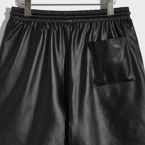 Shorts en cuir pour hommes, usage décontracté, vente chaude, haute qualité, best-seller, couleur unie - Product Image 5