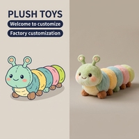 Peluches personnalisées en gros : Adorables vers en peluche super doux, animaux en peluche, chenilles moelleuses pour cadeaux et décoration