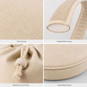 Large Canvas <b>Laundry</b> Backpack <b>Bag</b> with Padded Shoulder Straps Wholesale Reusable College Dorm Storage Backpack - Product Image 3
