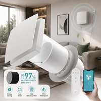 Système de ventilation à récupération de chaleur intelligent Wi-Fi, moteur EC certifié CE, récupérateur d'air, 220V-240V, montage mural