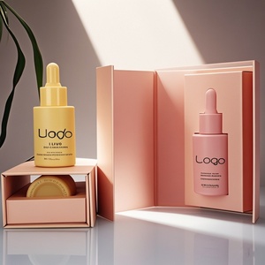 Flacon compte-gouttes cosmétique personnalisé de luxe 30 ml 50 ml avec emballage rigide en papier et boîte magnétique - Product Image 2